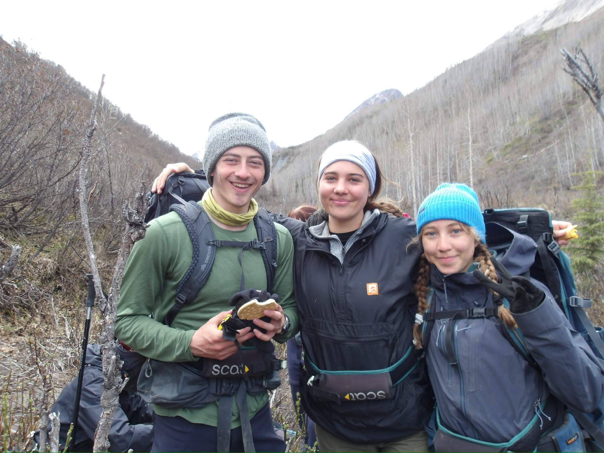 Dylan hiking with friends in nature